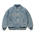 Palace x Giants Denim Varsity Jacket – Washed Blue